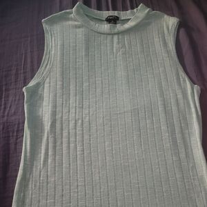 Rue21 high neck, ribbed mint green tank
